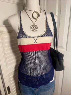 BDG : Mesh Colorblock Striped Tank Top!!